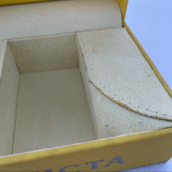 Invicta Yellow Classic Wave Empty Watch Box Display Case Storage Lot Bundle of 2 - Picture 3 of 3